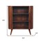 Homeroots 39" Chestnut Solid Wood Three Tier Bookcase 654265 - alternate 9