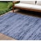 Homeroots 9' X 12' Denim Blue And Navy Blue Abstract Indoor Outdoor Area Rug 545475 - alternate 1