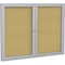 Ghent Enclosed Cork Bulletin Board 60x36", 2 Door PA23660K - alternate 1