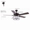 Jonathan Y Circe 52" 3-Light Transitional Glam Drum Shade LED Ceiling Fan With Remote, Oil Rubbed Bronze/White JYL9607B - alternate 10