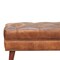 Homeroots 35in Brown Genuine Leather and Solid Wood Upholstered Storage Bench With Cabinet 717473 - alternate 9