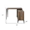 Homeroots 48" Brown and Black L Shape Writing Desk 491500 - alternate 5