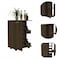 Homeroots Brown Rolling Bar Cart With Wine Storage 477741 - alternate 5