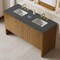 James Martin Vanities Hudson 60" Dbl Vanity, Honey Oak w/ 3 CM Parisien Bleu Silestone Top w/FreePower Wireless Charger 435-V60D-HNO-FPBL - alternate 9