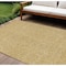 Homeroots 10' X 14' Gold Black And Beige Geometric Washable Indoor Outdoor Area Rug 596739 - alternate 1