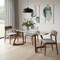 Homeroots 63" Clear And Brown Glass And Metal Self-Storing Leaf Double Pedestal Base Dining Table 555186 - alternate 5