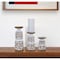Homeroots Set of Three Brown And White Botanical Leaf Stone Powder Tabletop Pillar Candle Holders, 3PK 517626 - alternate 4