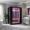 Saunaspa Square Sauna, Canadian Hemlock & Black, Infrared Heating Panels, Red Light Heater, 7 Chroma Lights MNSC0029-0SB - alternate 8