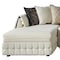 Homeroots Cream Velvet U Shaped Sofa and Chaise Sectional With Toss Pillows 643881 - alternate 6
