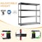 Shuntong Atlas 4-Tier 72 in.W x 24 in.D x 72 in.H Heavy Duty Garage Shelving Load 8000 Lbs, Hammertone ATLAS722472-4H2000 - alternate 7