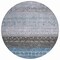 Homeroots 8' Blue Gray And Charcoal Round Southwestern Washable Indoor Outdoor Area Rug 605129 - alternate 8