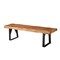Homeroots 68" Brown and Black Solid Wood And Metal Live Edge Dining Bench 565286 - alternate 7