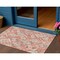 Homeroots 3' X 5' Coral And Orange Geometric Washable Indoor Outdoor Area Rug 609130 - alternate 1