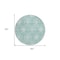 Homeroots 8' Turquoise Teal Blue And Ivory Round Medallion Washable Indoor Outdoor Area Rug 587772 - alternate 7