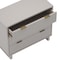 Manhattan Comfort Elara 38 in Solid Wood Dresser in Light Gray (3-Drawer) DR1782-6 - alternate 5