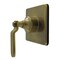 Kingston Brass Single-Handle Six-Way Diverter Valve with Square Trim Kit, Antique Brass KS4043KL - alternate 1