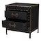 Baxton Studio Laura Vintage Black Canvas 2-Drawer End Table Trunk 251-13910-ZORO - alternate 9