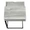 Homeroots 10.25" X 15.75" X 24.5" Grey Finish Drawer And Black Metal Accent Table 333188 - alternate 8