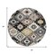 Homeroots 8' Black Wheat And Gray Round Southwestern Washable Indoor Outdoor Area Rug 632253 - alternate 6
