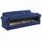 Homeroots 89" Blue Microfiber Convertible Futon Sleeper Sofa And Toss Pillows With Storage 607154 - alternate 8
