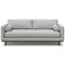 Homeroots 89" Gray Fabric Sofa With Brown Legs 640975 - alternate 1