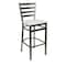 Bfm Seating Lima Ladder Back Barstool - Antique Wash Relic Seat - Steel Frame - Clear Coat Finish 2160BAWR-CL - alternate 1