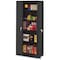 Tennsco Shelving Storage Cabinet, 78 in H, 36 in W, Swing, Keyed, Black, 5 Shelves, 0 Drawers 7818BK - alternate 1