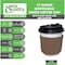 Ecoquality 12oz White Paper Coffee Cups with Black Dome Lids and Sleeves - For Home, Office, 75PK EQ12WHTPCBDLS-75 - alternate 5