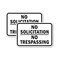 Signmission No Solicitation No Trespassing, 12'' X 18'' 2 Signs, Heavy Gauge Aluminum, 2PK A-1218-2PACK-2764 - alternate 1
