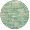 Homeroots 8' Teal Blue Linen And Pale Aqua Round Abstract Washable Indoor Outdoor Area Rug 630911 - alternate 5