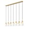 Z-Lite Aimie 7-Light Linear Chandelier, 7 in W, Modern Gold 828P7-7L-MGLD - alternate 7
