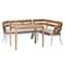 Bali & Pari Ubud Seagrass Dining Nook Set, Set of 3 260-14184-14185-13423-ZORO - alternate 1