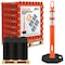 Jrex Safety 42 in Ring Loop Orange Traffic Delineator Post with 13 LB PVC Base, Full Pallet 96 DLRB-JR-ORG-42-FP96 - alternate 1