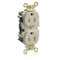 Leviton Straight Blade Receptacle, 5-15R, 15 A, 125V AC, Flush Mount, Self-Grounded M5262-I - alternate 1