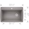 Blanco Diamond Super Single Dual Deck, Metallic Gray 440193 - alternate 3