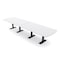 Skutchi Designs 14ft Arc Rectangle Conference Table With Power | Harmony Series | 14 Person Meeting Room Table HAR-AREC-48X168-T.BK-W960-NA - alternate 1