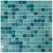 Apollo Tile Mingles 12 in. x 12 in. Glossy Turquoise Green Glass Mosaic Wall and Floor Tile 20 sqft/case, 20PK MIX2088GN454A - alternate 1
