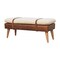 Homeroots 35in Brown Genuine Leather and Solid Wood Upholstered Storage Bench With Cabinet 717470 - alternate 8