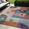 Homeroots 5' X 8' Orange Purple And Green Geometric Washable Indoor Outdoor Area Rug 604421 - alternate 1