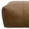 Homeroots 22" Brown Genuine Leather Pouf Ottoman 605990 - alternate 7