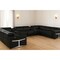Homeroots Black Italian Leather Power Reclining U Shaped Ten Piece Corner Sectional With Console 634693 - alternate 8