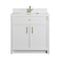James Martin Vanities Bellshire 36" Sgl Vanity, Bright Wht, Sgl Hole 3 CM Wht Zeus Silestone Top and Matching Backsplash 660-V36-BW-1WZ - alternate 1