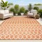 Jonathan Y Ourika Moroccan Geometric Textured Weave Orange/Cream 3 ft. x 5 ft. Indoor/Outdoor Area Rug SMB108P-3 - alternate 1