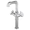 Kingston Brass Double-Handle Vessel Faucet with Knurled Handle, Polished Chrome LS6601RKZ - alternate 1