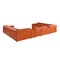 Homeroots Camel Italian Leather Power Reclining U Shaped Ten Piece Corner Sectional With Console 634692 - alternate 14