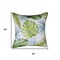 Homeroots 20" Green And Blue Floral Tropical Throw Pillow Cover 713114 - alternate 2