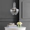 Jonathan Y Watts 13.25" 1-Light Mid-Century Modern Iron/Glass LED Pendant, Chrome/Clear JYL6401A - alternate 15