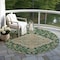 Homeroots 8' Emerald Beige And Brown Round Oriental Washable Indoor Outdoor Area Rug 605243 - alternate 6