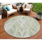 Homeroots 8' Sage Artichoke Green And Mint Green Round Geometric Washable Indoor Outdoor Area Rug 589244 - alternate 1