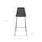 Homeroots Set of Two 30" Black Fabric and Steel Low Back Bar Height Bar Chairs 544694 - alternate 7